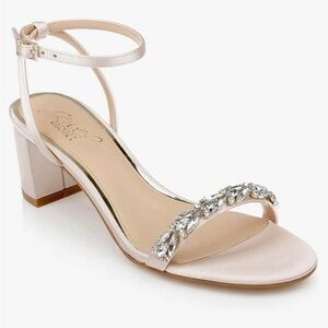 Badgley Mischka Champagne Block Heel